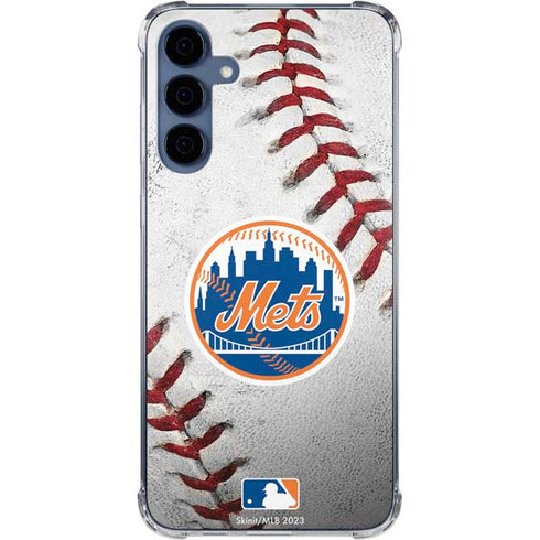 MLB New York Mets Game Ball Galaxy A35 5G Clear Case